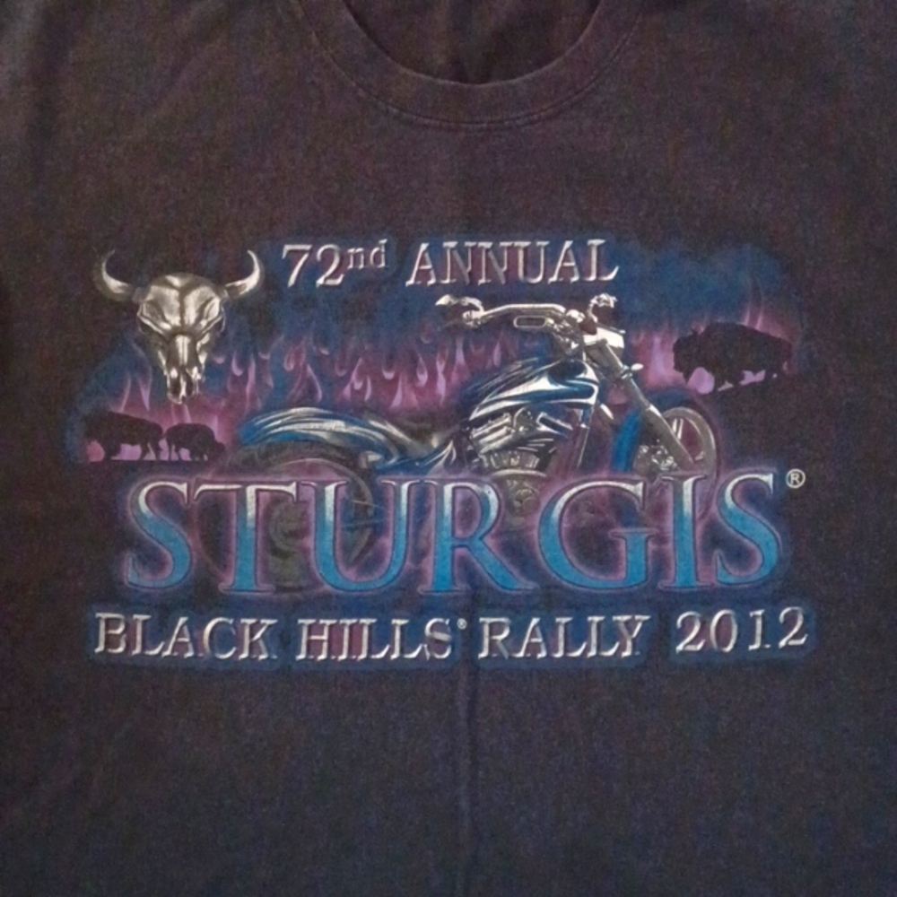 Motorcycle shirt blackhills rally 2012 sleeveless shirt black